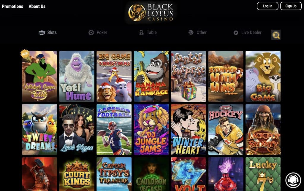 Black Lotus Casino Screenshot for US Players